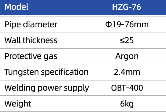 Automatic Pipe Orbital Welding Torch HZG-76 All Position Tube to Tubesheet Weld Head